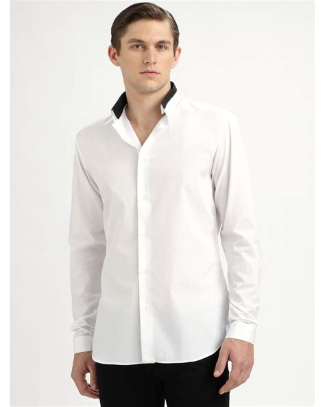 dior homme reverse collar dress shirts|Dior designer dress shirts.